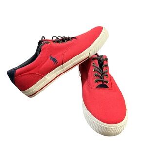 Polo Ralph Lauren - Vaughn Men’s Red Canvas Lifestyle Shoes Sz 10D